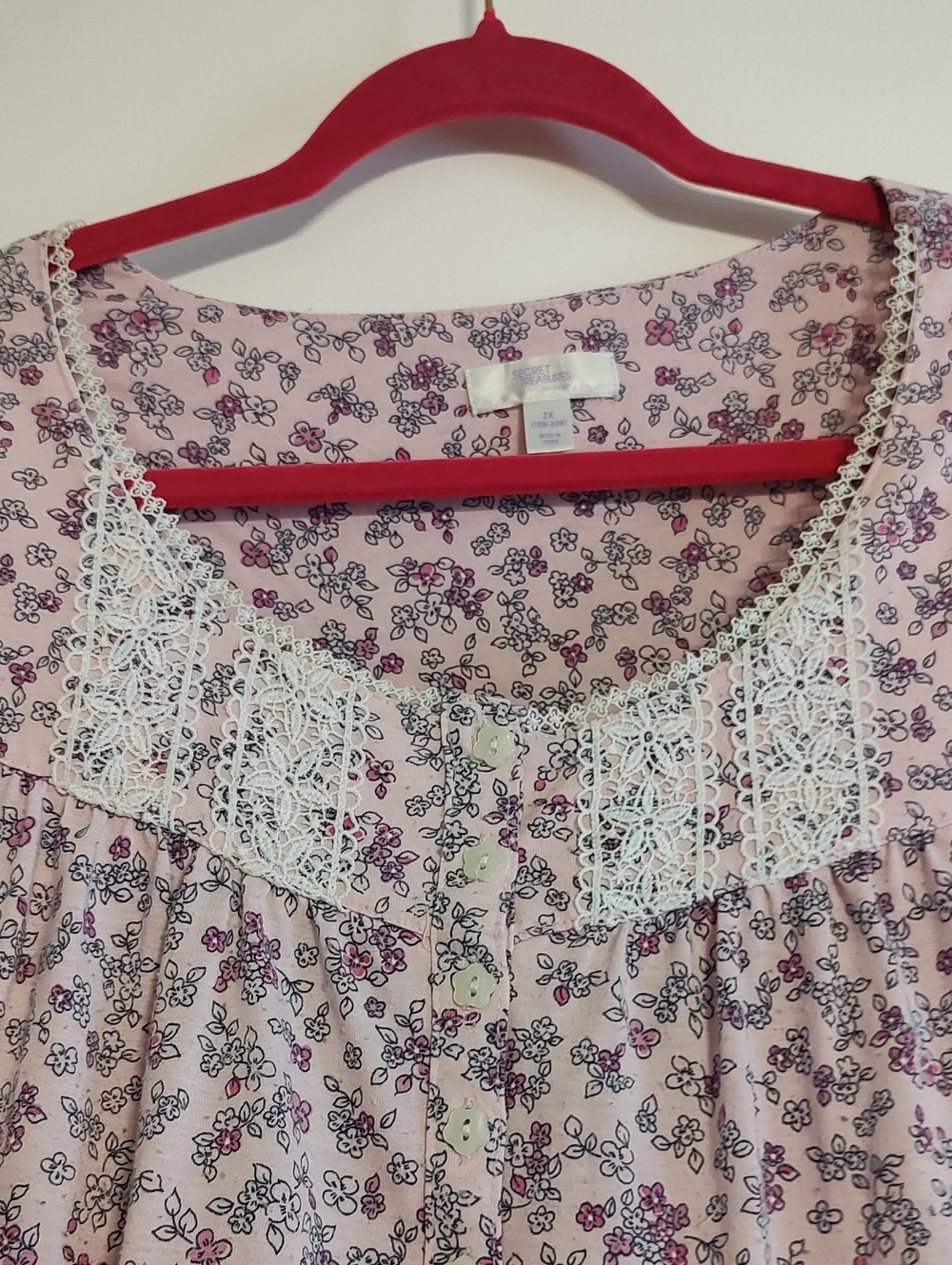 Secret Treasure Pink Floral Lounge wear Dress - Picture 2 of 5